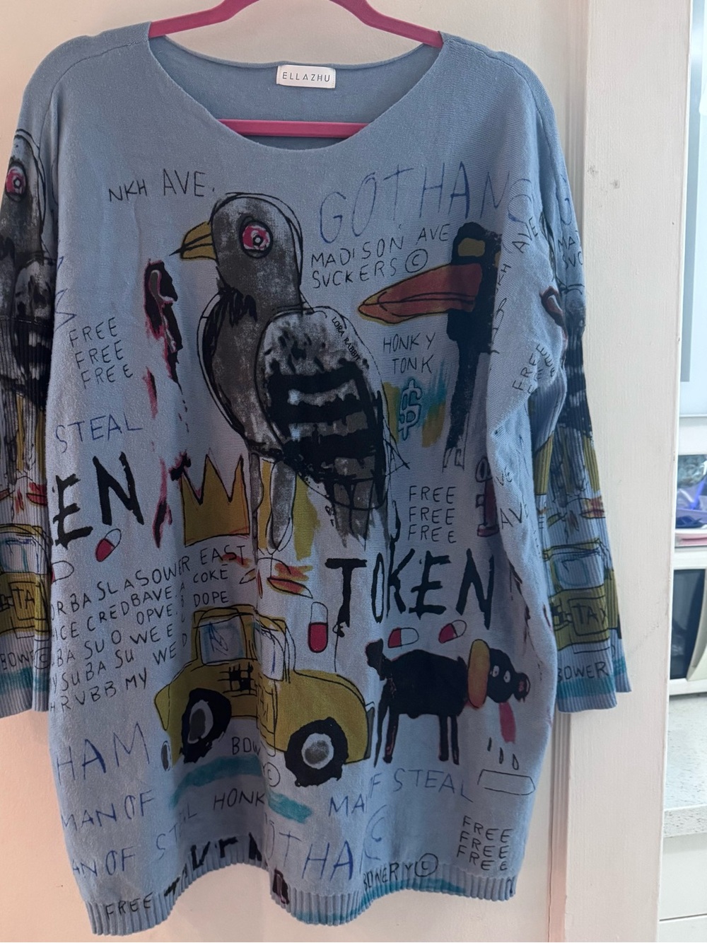 Blue Graphic sweater